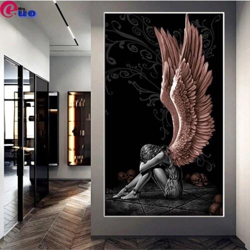 DIY Diamond painting Angel Girl Full Square 5D Diamond Embroidery Sale Diamond Mosaic Picture Rhinestone Decoration Home Puzzle