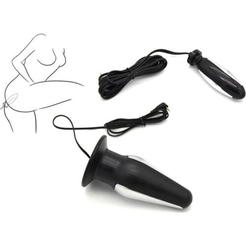 Electric Shock Anal Plug Vaginal Plug Electro Butt Plug Prostate Massager Unisex Sex Stopper Sex Toys For Couple Sex Shop