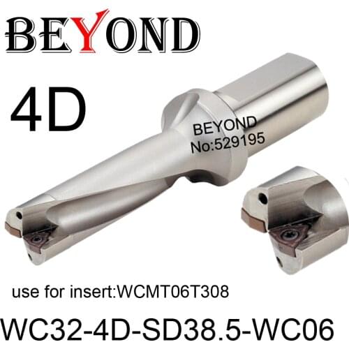BEYOND WC 38mm 38.5mm WC32-4D-SD38-WC06 WC32-4D-SD38.5-WC06 U Drilling Carbide Inserts WCMT06T308 Drill Bit Indexable CNC Tools