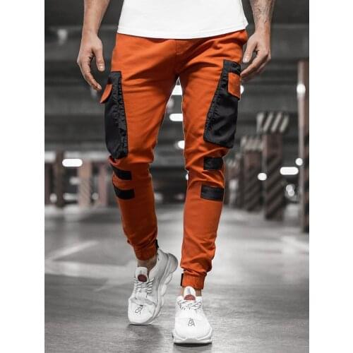 Autumn New Men Pants Hip Hop Harem Joggers Pants Male Trousers Mens Solid Multi-pocket Cargo Pants Skinny Fit Sweatpants