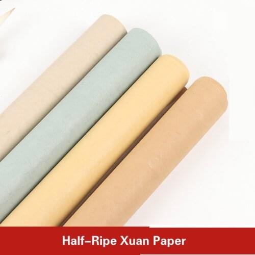 20 Sheets Half-Ripe Xuan Paper Chinese Calligraphy Rice Paper Painting Papel Arroz Vintage Batik Paper Handicraft Supplies