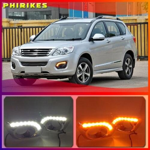 For Great Wall Haval H6 Hover H6 2013-2016 LED Daytime Running Lights Turn signal DRL Drive Light with fog lamp hole