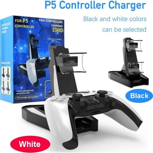 3 in 1 Dual Controller Fast Charger Charging Dock Station Joystick Bracket Stand Base for PS5 Gamepad Display Holder Accessory