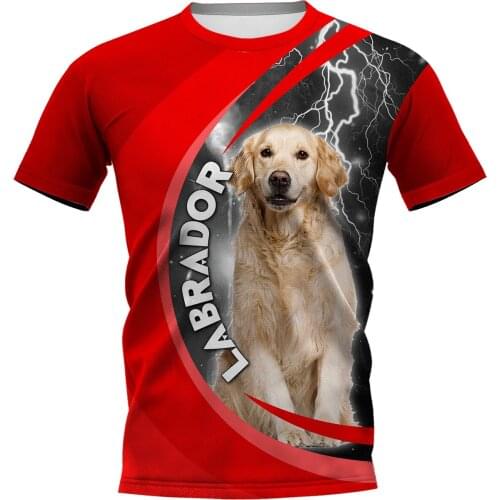 Labrador 3D Printed Dog t shirts for women for men Summer Casual Tees Short Sleeve Lovely T-shirts Short Sleeve Drop Shipping
