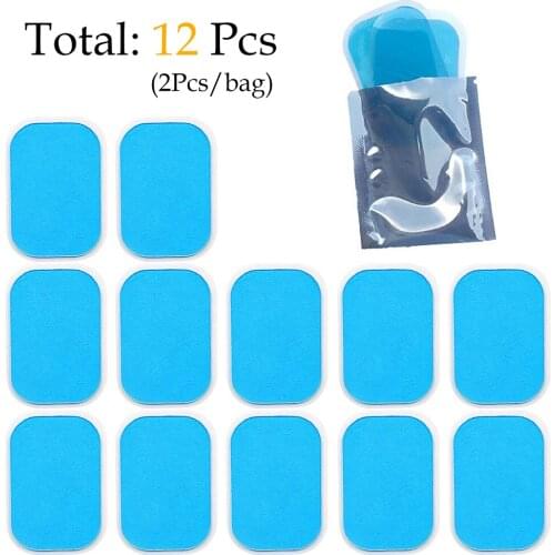 12PCS ABS Hydrogel Pads Gel Sheet Abdominal Muscle Stimulator Trainer Accessories EMS Toning Fitness Gym Home Hydrogel Sticker