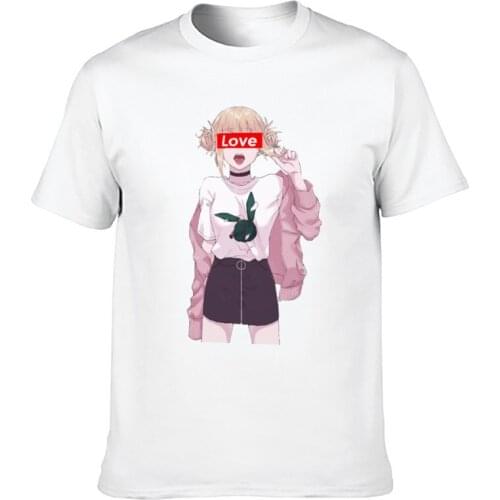 Himiko Toga Tee Anime T-shirt My Hero Academia Print Loose Oversized 4XL Men Women Casual Streetwear Pullovers Hooded Top 2021