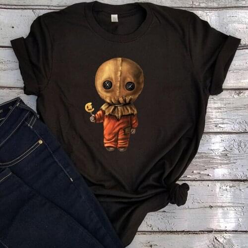 Treat Halloween Classic Graphic Tees Goth Clothes Halloween Horror Movie Graphic T Shirts Harajuku Streetwear Women Top Print