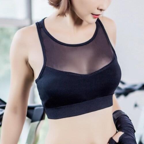 Lace Fitness Bra Sports Bra Yoga Bra For Women Sexy Push Up Crop Top Workout Tank Top Athletic Vest Running Gym Underwear Padded