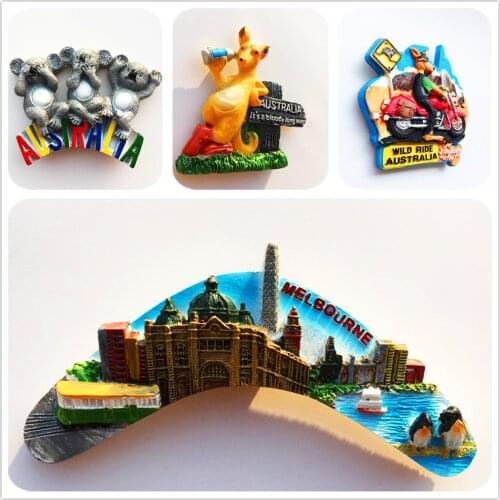 Australia Austria scenery 3D Fridge Magnets Tourism Souvenir Refrigerator Magnetic Sticker Collection Handicraft Gift