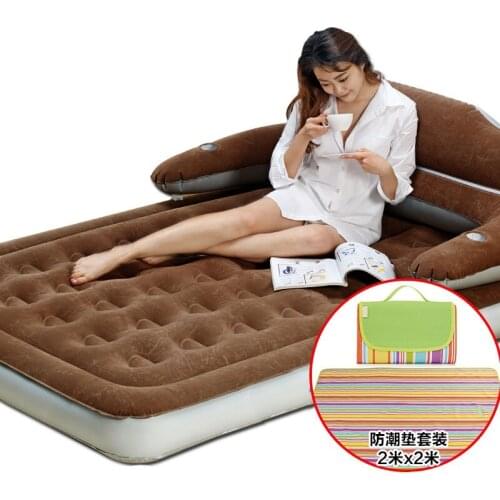152*203*22cm Air Mattress Cartoon Back Mattress Home Bedroom Air Bed Beach Mat Inflatable Mattress With Electric Pump