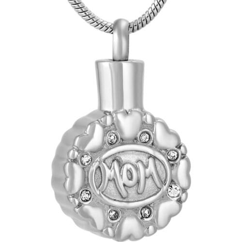 MJD9647 Moms Birthday Cake Mother Day Urn Necklace Jewelry Cremation Pendant for Funeral Gift