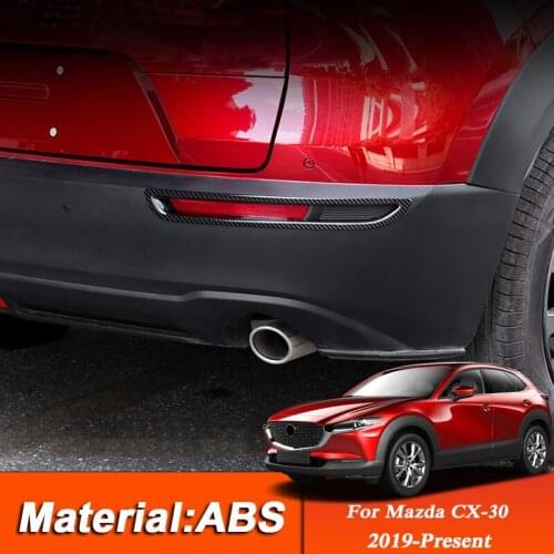 For Mazda CX-30 2019-Present Car Styling ABS Car Rear Fog Light Frame Stickers Sequins Cover Automobile Decoration Accessories