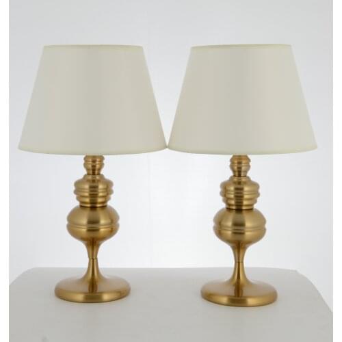 Double Uster Bronze Metal Table Lamp