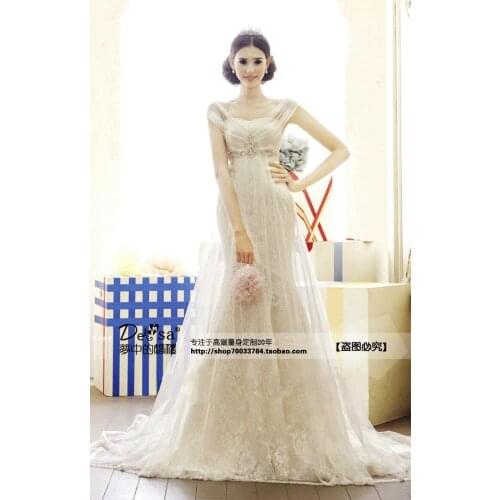 2018 new hot vestido de noiva cap sleeve marriage romantic princess lace crysal mermaid bridal gown mother of the bride dress