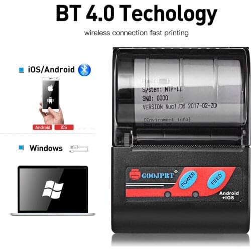 MTP-2 58mm Mini bluetooth Themal Printer Portable Wireless Thermal Receipt Printer Suitable For Android iOS Windows