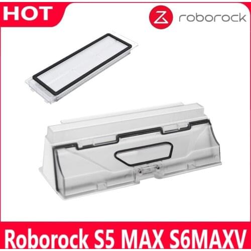 Roborock S5 MAX S6 MaxV PURE New Dust Box Vacuum Cleaner Robotic Parts Robot Dustbin Box with Filter Accessroies