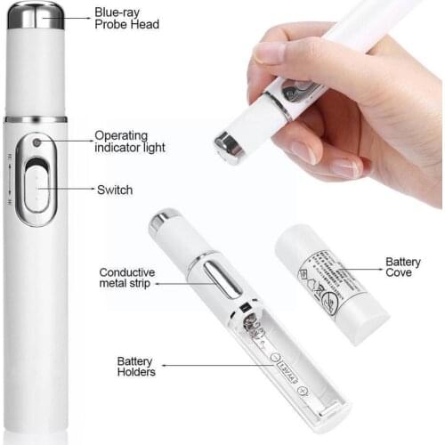 1 Pcs Blue Light Therapy Pen For Varicose Veins Therapy Care Wrinkle Body Acne Pen Q8X3