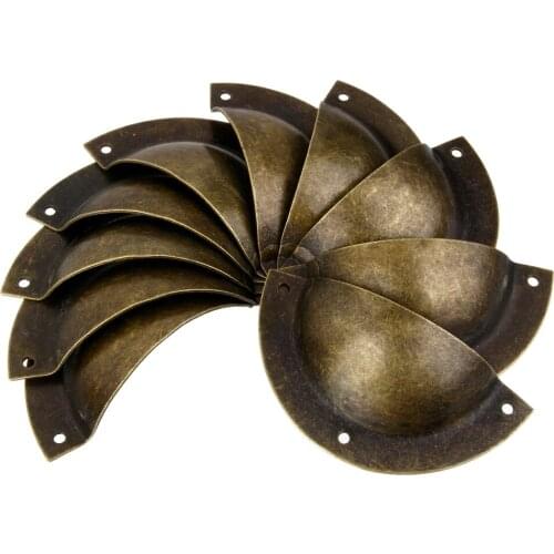 Retro Door Cabinet Knob Drawer Closet Furniture Zinc Alloy Shell Pull Handle Pack of 10