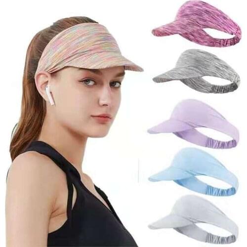 Sun Visor Hat Women Headband Caps Summer Sport Sun Protection Empty Top Ponytail Hat Men Running Tennis Baseball Cap Women Hats