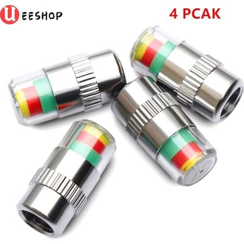 Upgrade 2.0/2.2/2.4 Bar 30/32 PSI Tire Pressure Monitor Pressure Gauge Cap Sensor Indicator Alert Monitoring Tools Kit 4pcs/Lot
