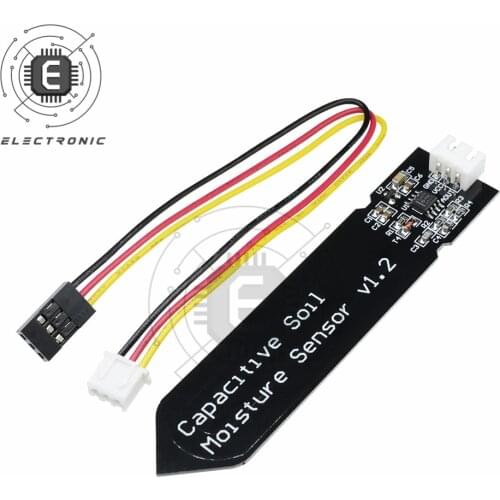 1PCS Apacitive Soil Moisture Sensor Corrosion Resistant Wide Voltage Wire Analog Capacitive Soil Moisture Sensor