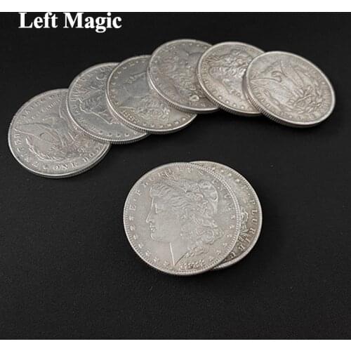 1Pcs Cupronickel Morgan Coin Magic Tricks Appearing/Disappearing Coin Magie Close Up Accessories Gimmick Props