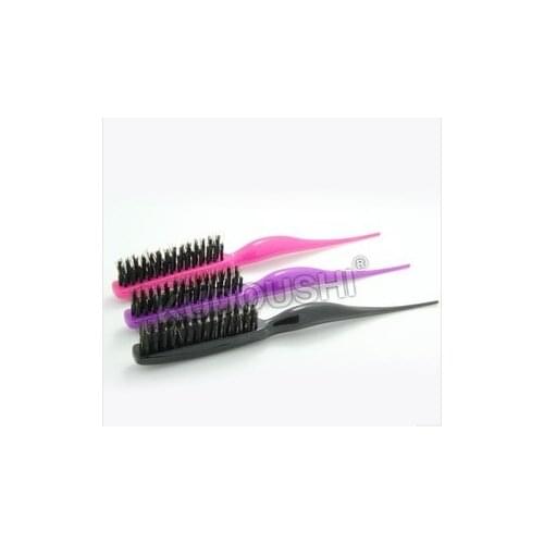 1pc Professional Plastic Teasing Combing Hair Brush Slim Line Styling Brushes tangle Comb Free shipping