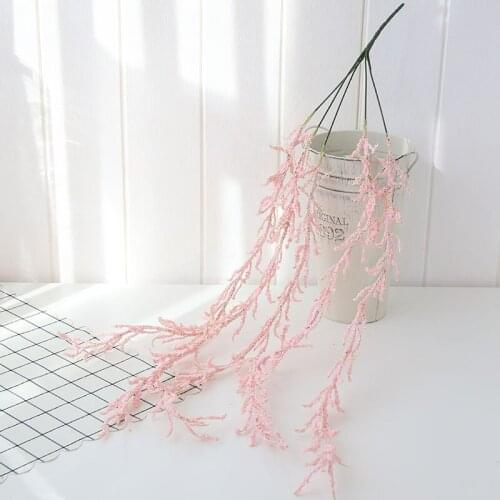 10pcs 4Colors 80cm Foam Earhead Soft Rime Artificial Flower Hanging Vine Rattan DIY Wedding Decoration Home Decorative Flower