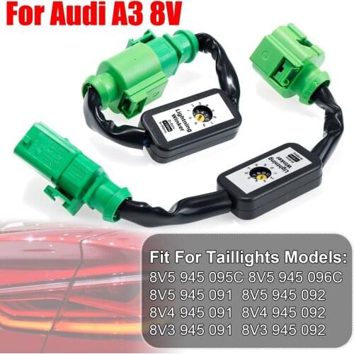 2PCS/Set dynamic turn signal indicator LED tail light additional module cable harnessfor Audi A3 8V Left & Right Tail Light