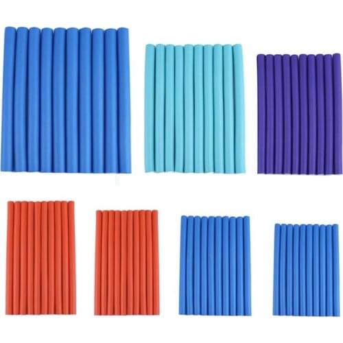 10pcs Hair Rollers Universal Rubber Mini Hair Curler Bar DIYHairdressing Styling Hair Curler Roller Tool(Random color)