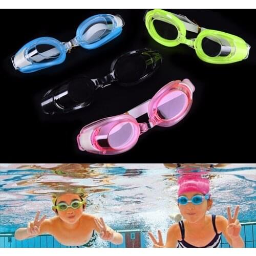 Colorful Adjustable Children Kids Waterproof Silicone Anti Fog UV Shield Swimming Glasses Goggles Eyewear Eyeglasses With Box