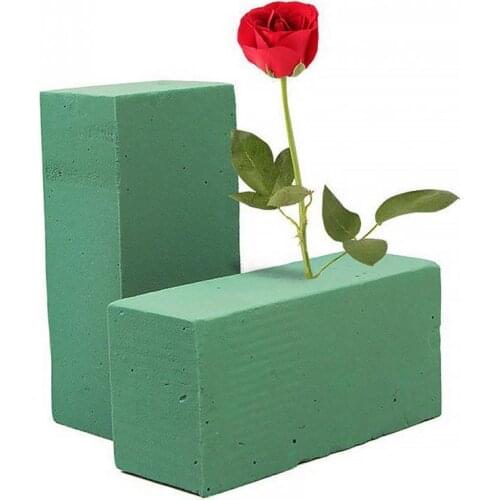 1pc Floral Foam Brick Block Flower Holder Artificial Flower for Wedding Florist Flower Arranging Design DIY Craft Garden Decor