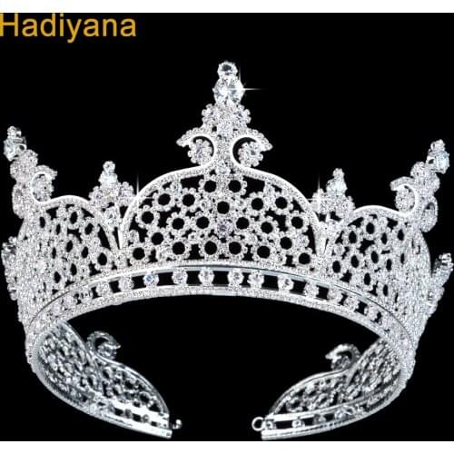 Tiaras And Crowns Elegant Sparkling Zircon Large Bridal For Women Fashion Hair Accessories BC3185 Vintage Design Corona princesa