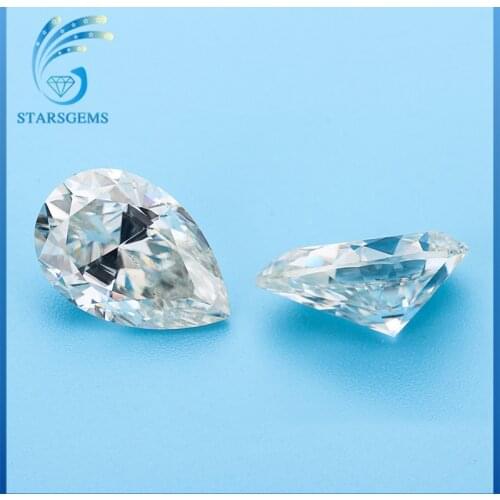 Starszuan IJ test passed positive pear cut sparkle 8*10mm 3ct excellent cutting moissanite gems for jewelry making