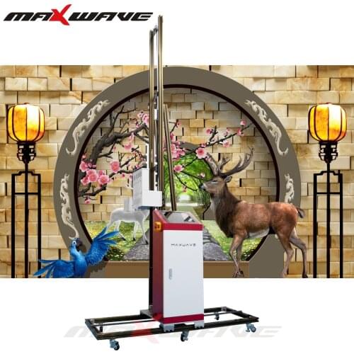 Maxwave CMYKW 2880dpi multicolor Epson dx7 dx10 double printheads 3D Vertical wall printers for all vertical surfaces