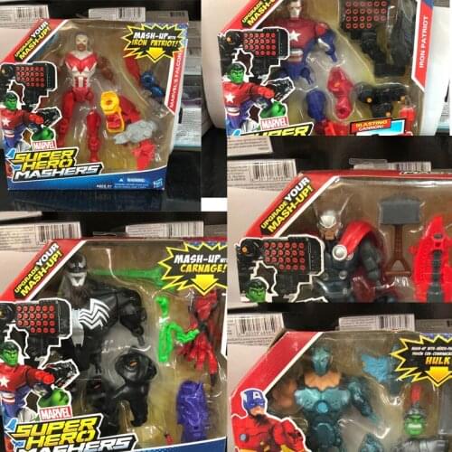 Marvel Avengers Iron Man Thor Action Figures Assembly Model Toys 6 Inch Cartoon Super Heroes Collectible Battle Dolls Toy Gift