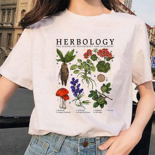 Herbology Plants T Shirt The School of Witchcraft and Wizardry Novelty Design Cotton Shirts Flower T Shirt