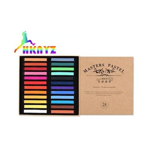 Square Crayon Collection 12/24/36/48 Color Soft Dry Crayon Artist Chalk Crayon Stick Painting Supplies