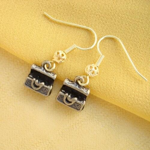 RED SNAKE Great Value! Newest Vintage Retro Style Jewelry Gunmetal cassette Earrings Cooper Dangle Earring for Women EB0021