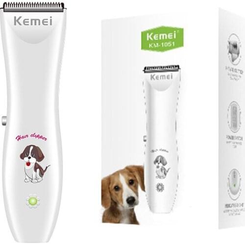 Kemei Dog Hair Trimmer Rechargeable Animal Clipper Pet Hair Cutter Cat Hair Cutting Machine Haircut For Animal