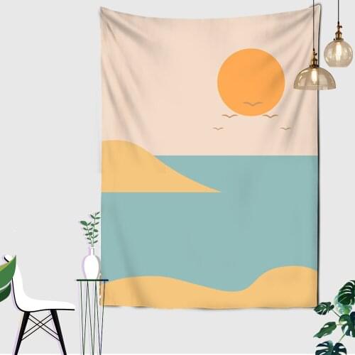 Landscape Moon Nature Tapestry Mountain Galaxy Starry Sky Hanging Wall Tapestries Japanese Style Carpet Wall Wall Cloth