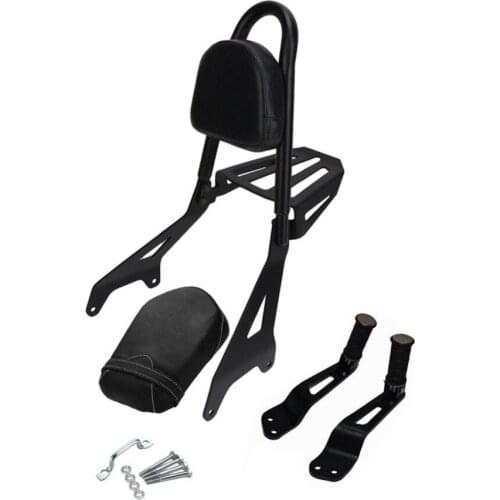 Foot Peg Footrest+Passenger Pillion Rear Seat +Backrest Sissy Bar Pad+Luggage Rack For Yamaha Star Bolt XV950 XVS950 2014-2017