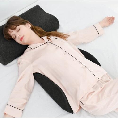 Pregnant Lumbar Waist Pillow Sleeping Memory Foam Bed Back Support Cushion Lower Back Pain Relief Sleeping on Side Lying