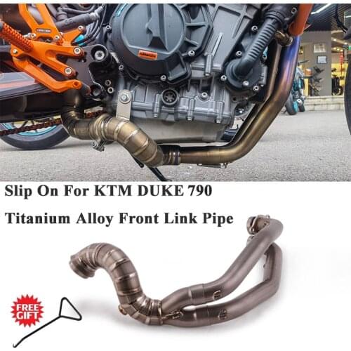 Full System Titanium Alloy Slip On For DUKE 790 duke790 Motorcycle Exhaust Escape Front Link Pipe Connection Original Muffler
