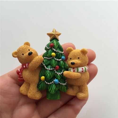 Christmas Tree & Bear Sugar The Chocolate Cake Decoration Silicone Tools DIY Cake Candy Mould