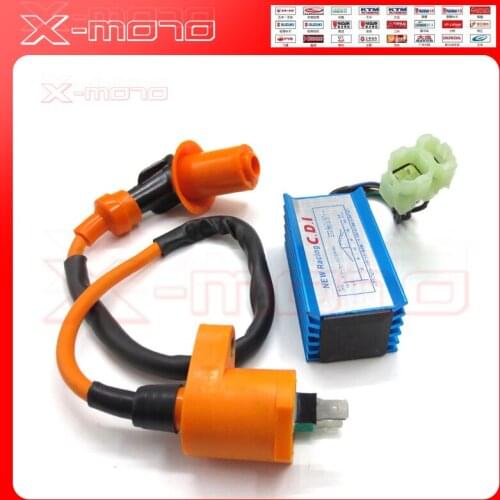 Hight Performance CDI GY6 Scooter Moped 50/125cc AC fired 6 pin Racing CDI Box Ignition Coil139QMB 152QMI Motorcycle Scooter ATV