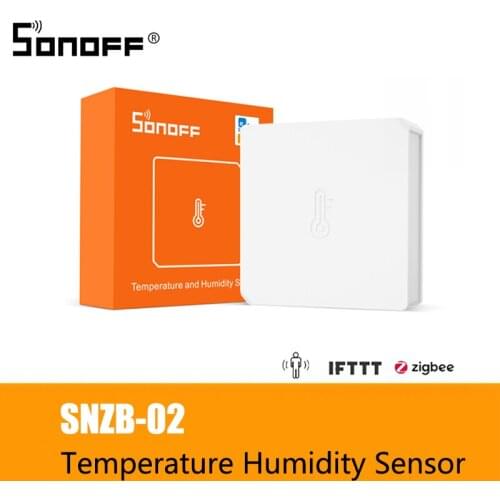 SONOFF SNZB-02 ZigBee Smart Home Real Time Temperature Humidity Feedback Works With SONOFF ZigBee Bridge eWeLink App IFTTT