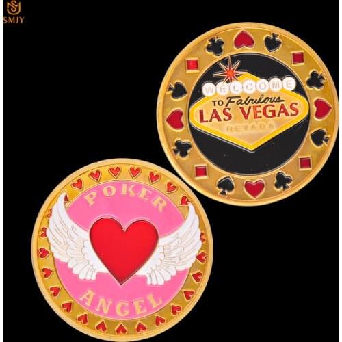 US Nevada Pink Angel Love Las Vegas Casino Poker Chips Challenge Token Coin To Collect Lucky Personality Souvenir Gifts