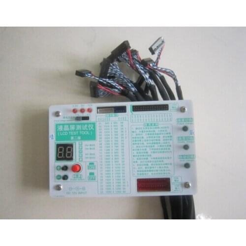 Upgraded version Laptop TV/LCD/LED TEST TOOL LCD panel tester Support 7 -55" LVDS interface 14/pcs,Adapter 12V4A