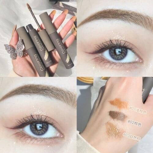 Waterproof Eyebrow Cream Long Lasting Gel Eyebrow Enhancers Primer Professional No Fading Liquid Eyebrows Tint With Brush Makeup